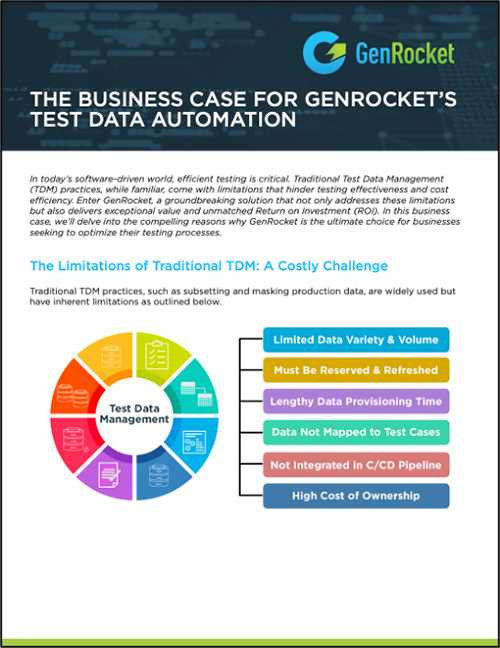 GenRocket - The Business Case for Test Data Automation